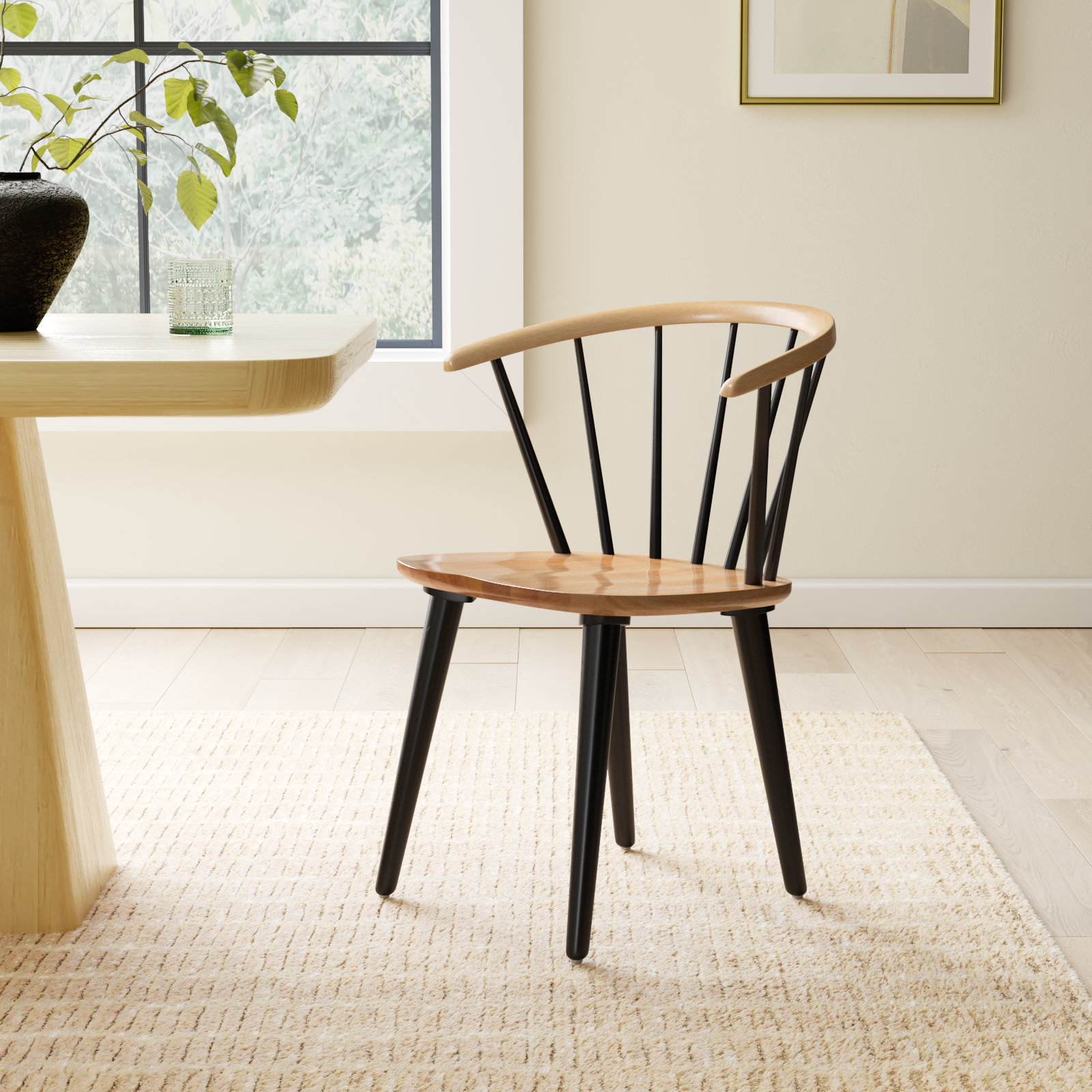 Sheffield Dining Chair, Natural/Black