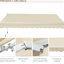 Auvent de patio 12 pi x 8 pi. Pare-soleil rétractable avec manivelle. 280G / M et eau - tissu. Cadre en aluminium pour terrasse, balcon, cour. Auvent de terrasse blanc crémeux, manivelle, tissu, cadre, balcon