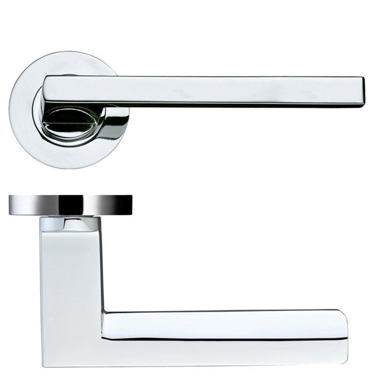 Vitorria Latch Right Hand Door Handle, Polished Chrome