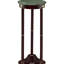 Table d'appoint d'appoint avec plateau rond - Présentez la grâce et la sophistication de vos plantes, d'une hauteur de 27,5 pouces, d'une profondeur de 12 pouces, d'une finition en bois franc asiatique de marbre pour la présentation des plantes ajoute de la verdure à la maison.