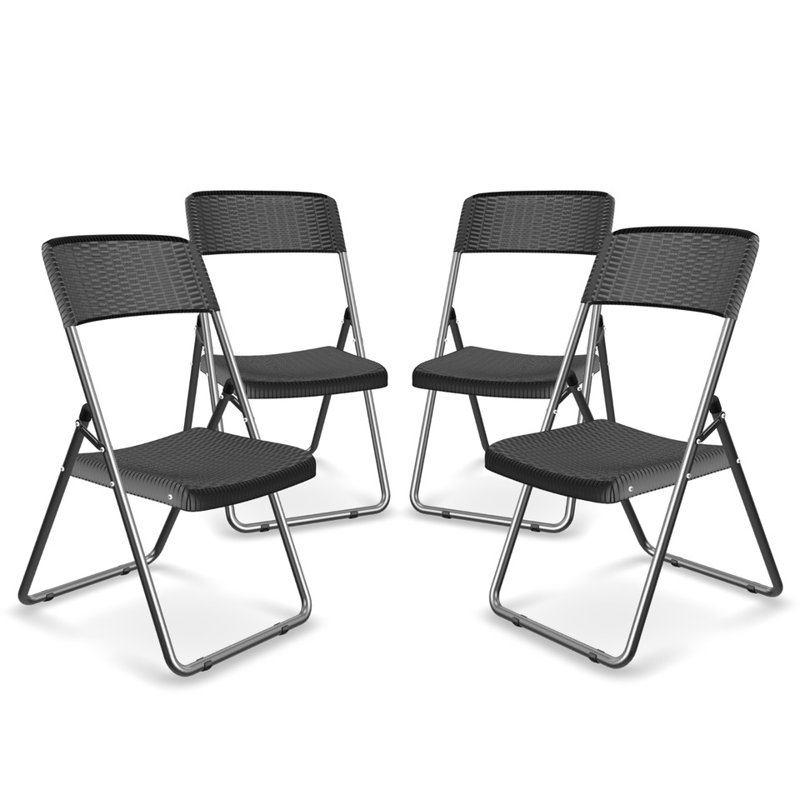 Alyza Metal Stackable Folding Chair Folding Chair Set