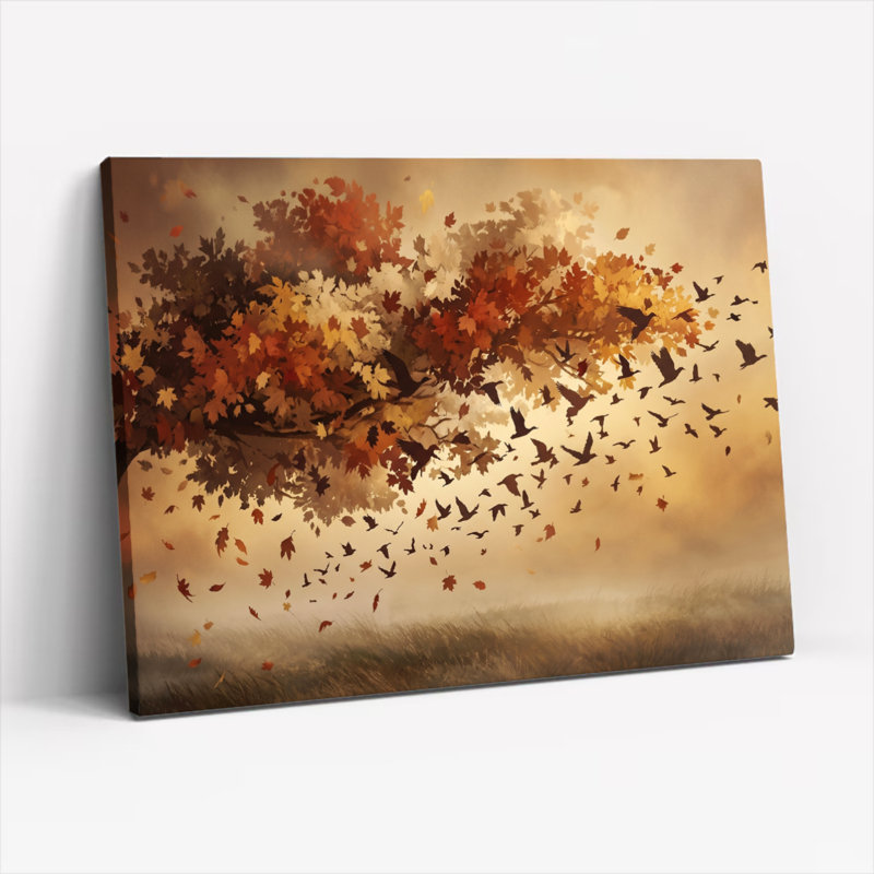 Ensemble de 1 tableau sur toile « Vol d'automne », H 16 po x l 24 po, Wrapped Canvas