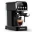 Machine à espresso verticale 20BAR avec mousseur à lait, chauffe-tasse intégré, réservoir amovible de 43 oz pour espresso riche, Americano, latte, conception compacte et peu encombrante, bouton écran