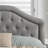 Tufted Upholstered Headboard Queen Size, Solid Wood Head Board With Durable Metal Legs, Adjustable Height Queen Headboard With Nailhead Trim In Bedroom-1033851581-1033851578