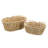 Handwoven Wicker Basket Set with Folding Handles (Set of 2)