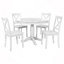 Ensemble de table et chaises de salle à manger 5 pièces pour 4 personnes, table de cuisine en bois massif avec 4 chaises-990073834