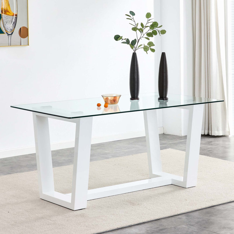 Large Glass Dining Table(Only Table)