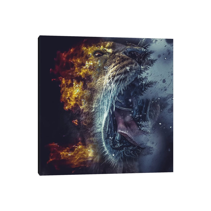 Enraged 1 Piece Wrapped Canvas Wall Art