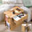 Modern Nightstand With 3 Drawers And Side Storage Shelves, Charging Station, End Table Bedside Table For Bedroom, Curved Profile Design, (Oak)