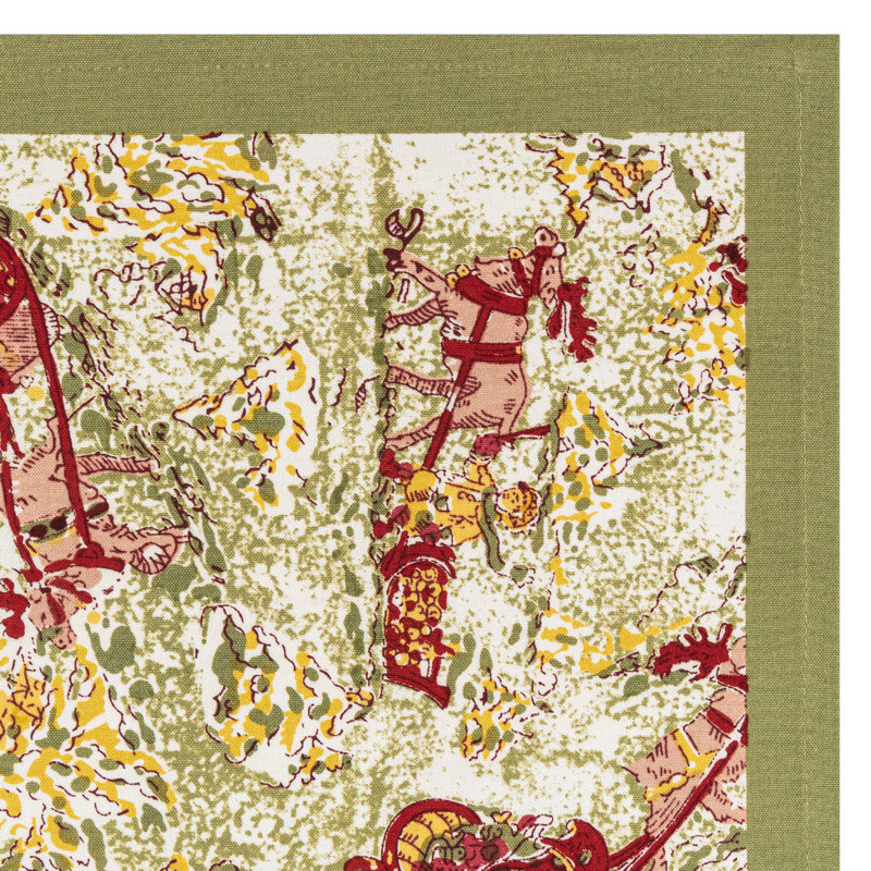 Napperon Leihum 15 po x 18 po, Rouge / Vert