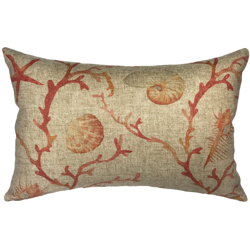  Coral and Shells Rectangular Pillow Cover & Insert