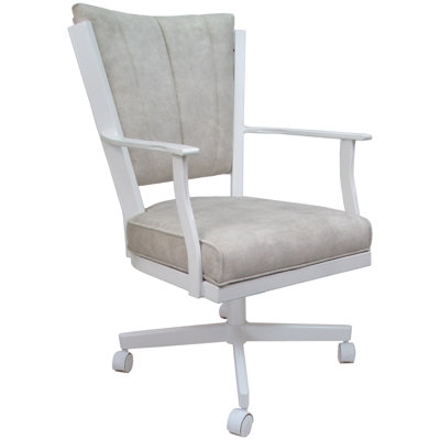Danyael Metal Dining Caster Chair with Arms
