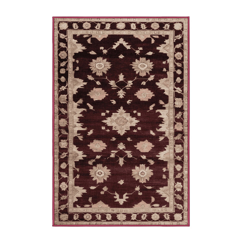 Machine Washable Overdyed Red Area Rug, Rectangle 2' x 3'
