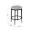 Tabouret de bar en métal Ebern Designs - gris durable tissé-1874419246
