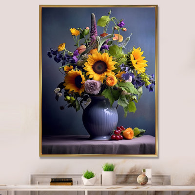 " Still Life With Sunflowers In Vase I "