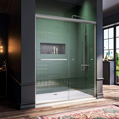 Porte de douche semi-encadrée de 44 à 48 po x H 72 po