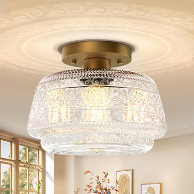 Andretta Glass Semi Flush Mount