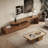 96.5 "-126" Extendable Tv Stand For Tvs Up To 85", Mid-Century Walnut Entertainment Center With 2 Drawers, Tv Media Console Table For Living Room, Bedroom