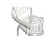 Ensemble de table bistro 3 pièces en aluminium et 2 chaises avec coussins de siège-316254699