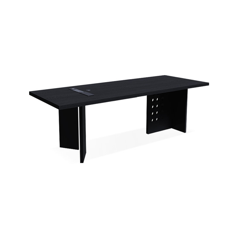 Bureaux rectangulaires noirs en bois massif, H 29,53 po x l 70,87 po x P 31,50 po