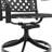 All-Weather 7 Cast Aluminum Dining - 6 Swivel Chairs & Rectangular Black Table, Graceful Carving Patterns, Weather Resistance, Comfortable Seating Configuration, 360 Rotatable Chairs-889417500