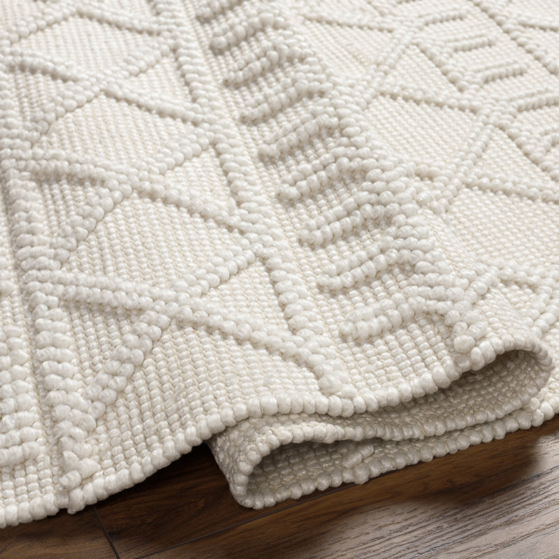 Geometric Area Rug in Beige, Rectangle 9' x 12'