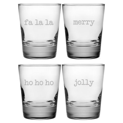 Fa La La 13.25oz. Whiskey Glass Set