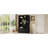 Retro Arched 48.7-Inch All-In-One Hall Tree, Farmhouse Style MDF Jet Black Entryway Storage Coat Rack for Mudroom and Hallway