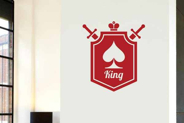 King of Spades Shield Wall Sticker