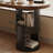 Nut-brown Half-circle Solid Wood desks-107971829