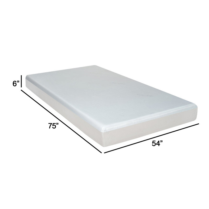 Doze 6 in. Firm Gel Memory Foam Bed in a Box Mattress, Twin (set of 2), Full