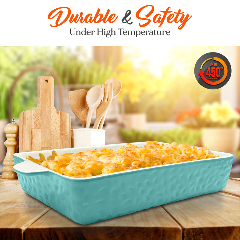 NutriChef 3 Piece Non-Stick Ceramic Bakeware Set
