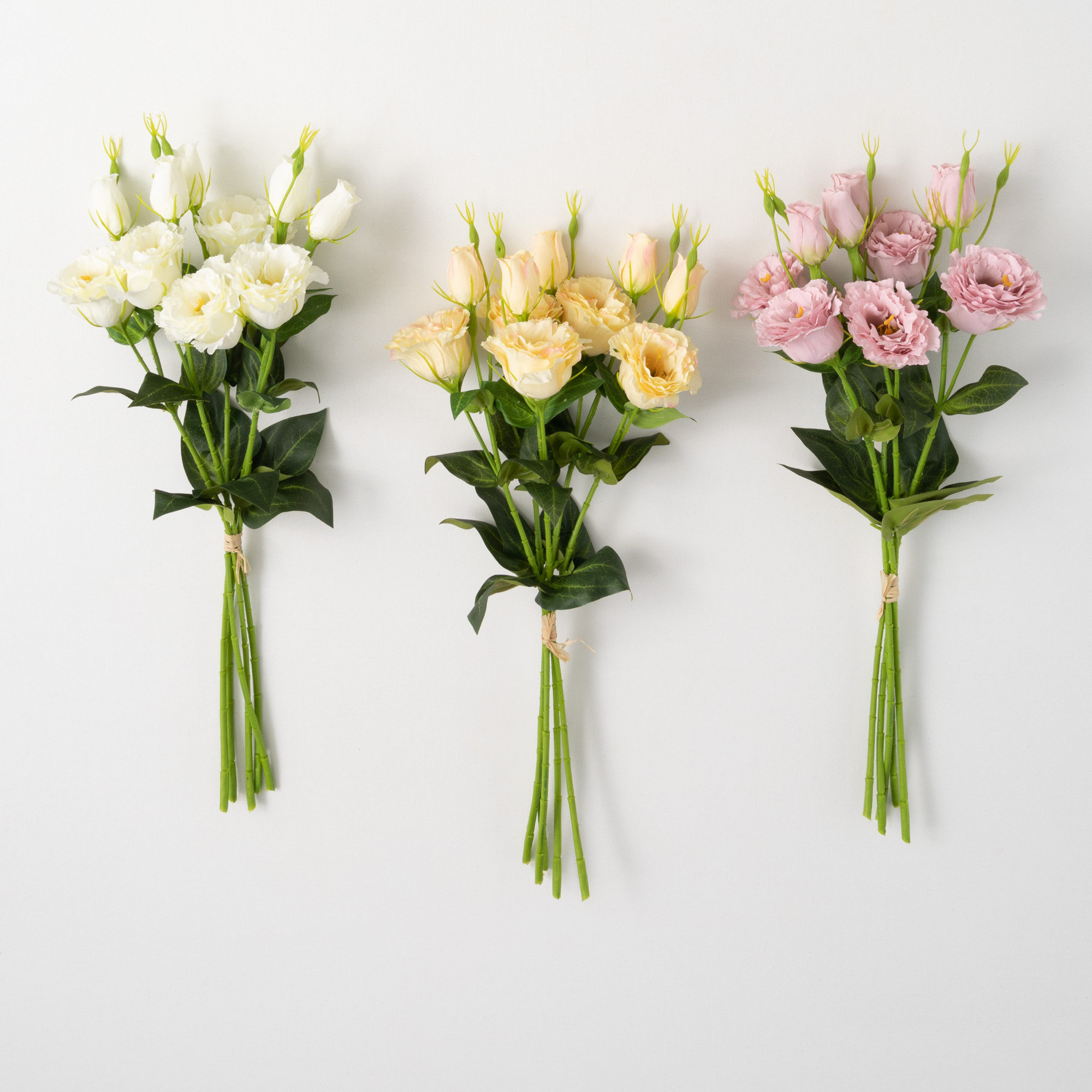 Fabric Lisianthus Flower Stems, Bushes, And Sprays Arrangement