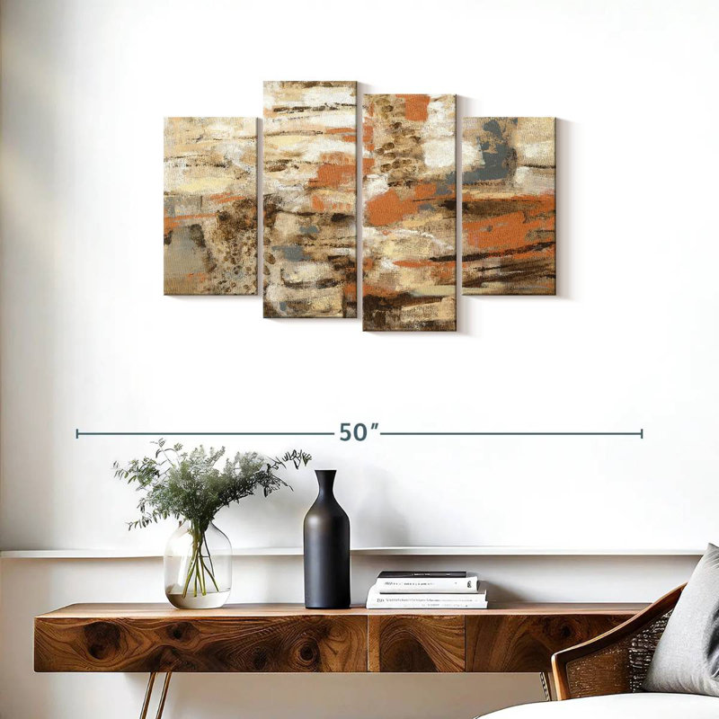 Avery Copper And Wood IV, 22" H x 36" W