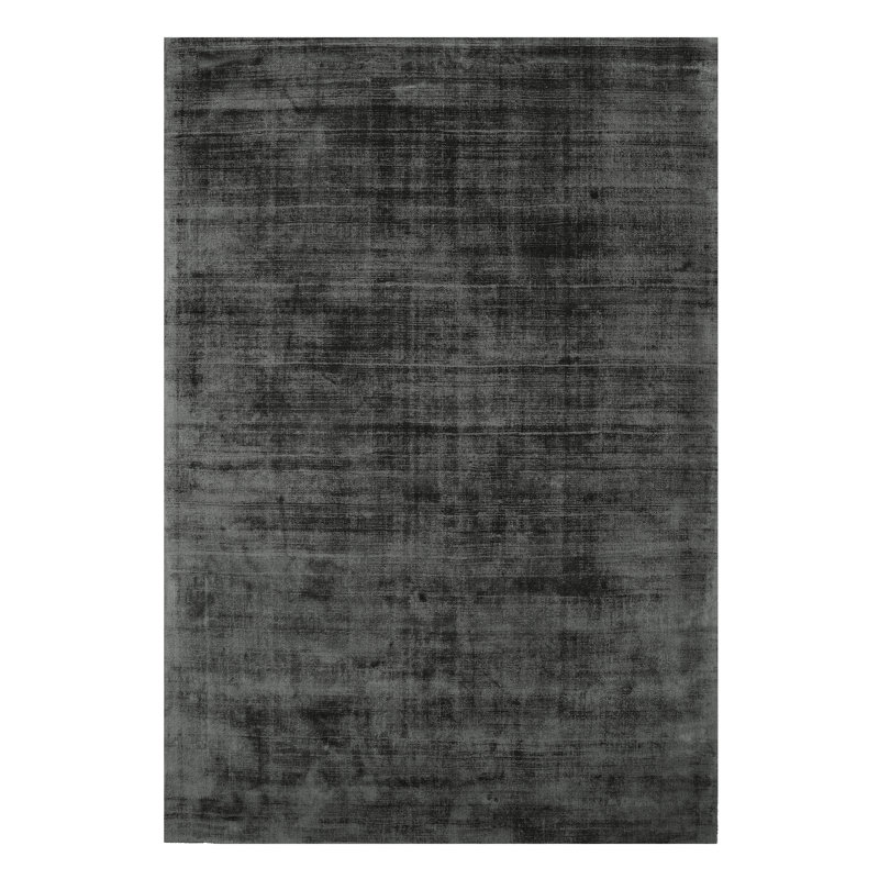 Doris Plain Silky Charcoal/Grey Rug, Rectangle 160 x 230cm