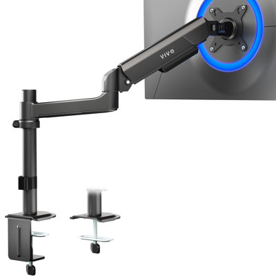 Pneumatic Arm Single Monitor Desk Mount