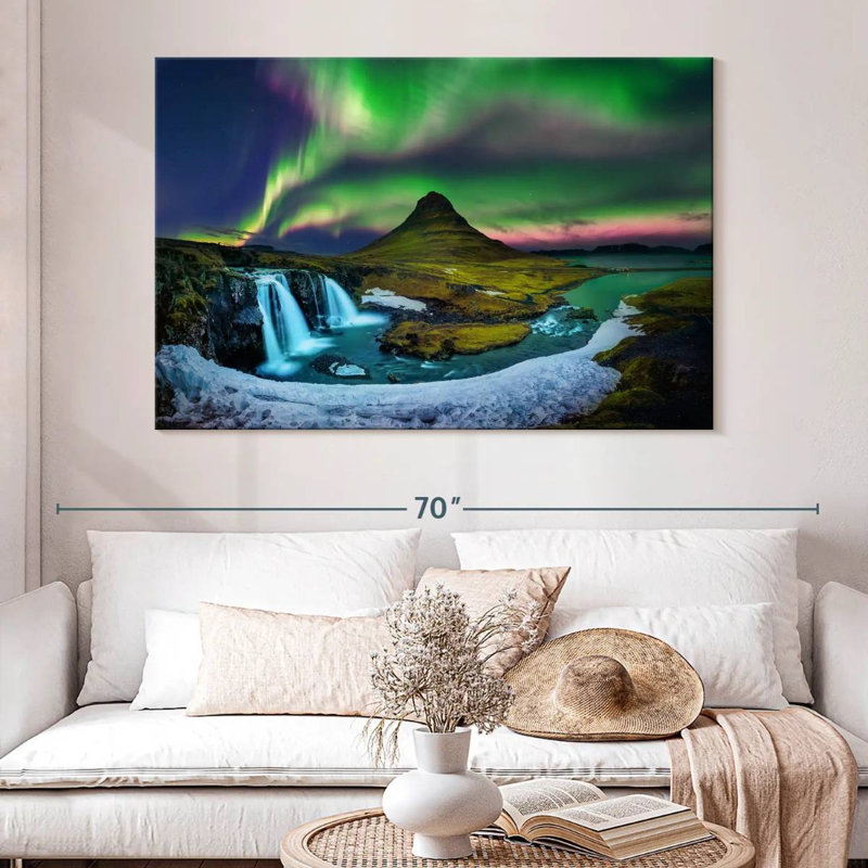Alvord Kirkjufell Northern Lights, H 34 po x l 51 po