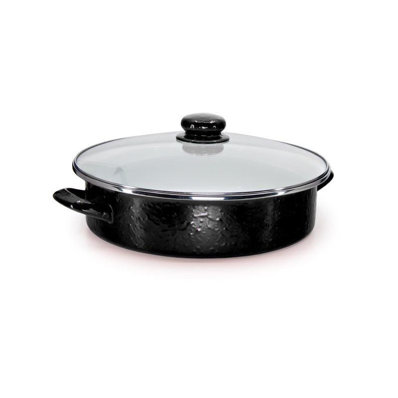 Solid White Small Saute Pan, 5 qt., Solid White Textured