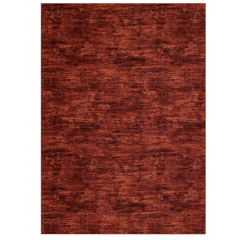 Washable Solid Color Textured Thin Indoor Rug, Low Pile Area Rug with Soft Surface, Non Slip Backing, Easy Clean Design for Living Room, Bedroom, Dorm, Home Office