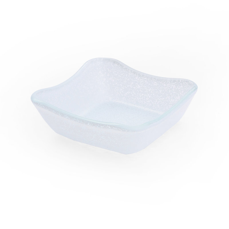 Splendido Glass Square Bowl, White