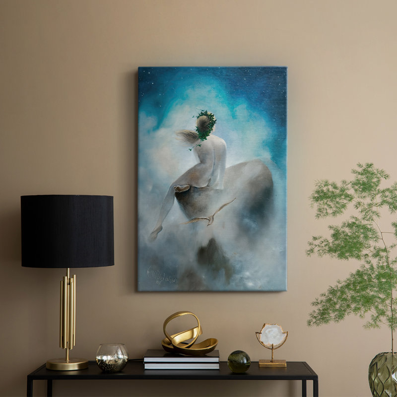 «Asking the Stars» - Toile tendue sur châssis par Karl Wilhelm Diefenbach, 12 x 18