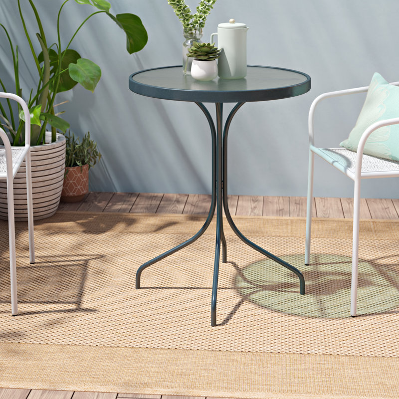 Hogan Round Metal Outdoor Bistro Table , 62cm cm W 62cm cm D