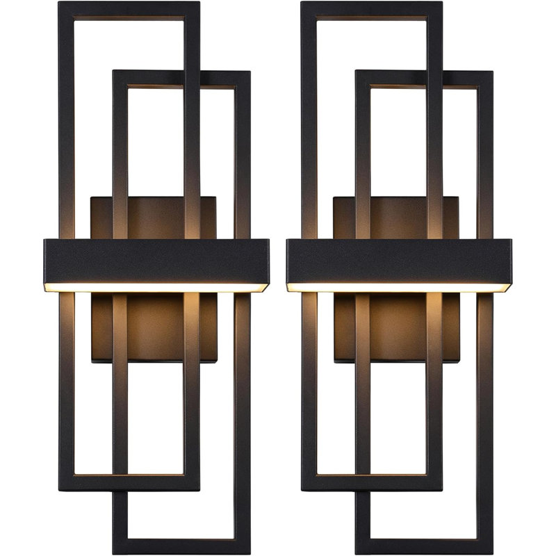 Almantas Wrought Iron Wall Light(Set Of 2), 20" H x 7.8" W x 4.5" D