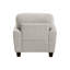 Loi Sofa Armchair With Reversible Cushion, Transitional Grey Chenille