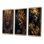 Majestic Glam Shaman Spiritual Wisdom II - Folk Religion Art Set Of 3 Pieces