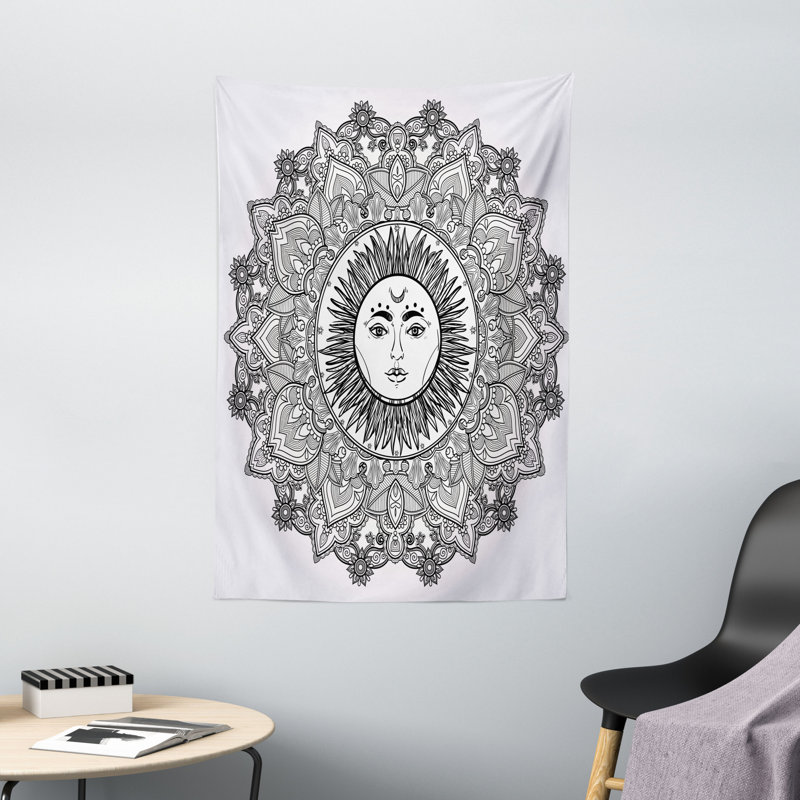 Tapisserie en polyester mandala, H 60 po x l 40 po