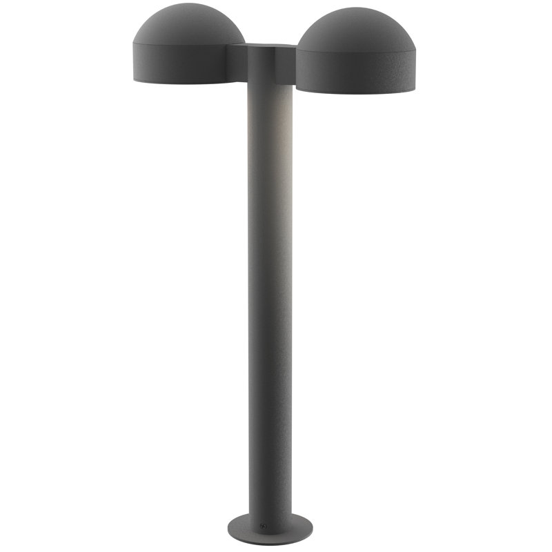 Reals LED Bollard Light, 23.75" H x 5" W x 13.5" D, Gray
