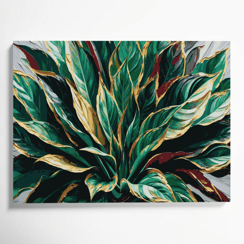 Art mural sur toile Botanical Dracaena, H 12 po x l 18 po