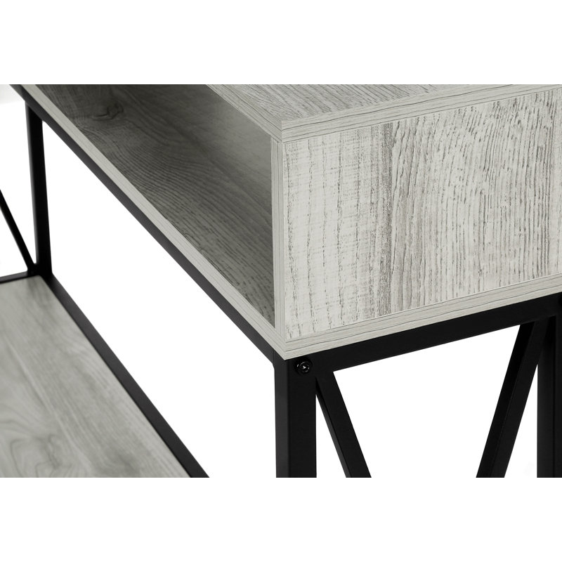 Table d'appoint, console, vestibule, étroit, canapé, salon, chambre à coucher, métal stratifié, contemporain, moderne, Gris