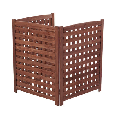 Clôture d'intimité pour climatiseur en bois de sapin massif l 33 po x P 32 po x H 38 po Crossgrid